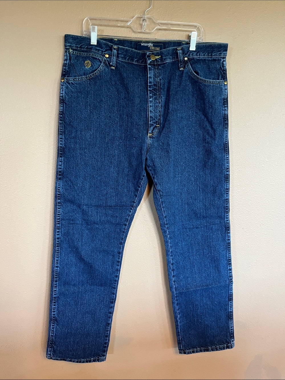 Wrangler George Straight collection Men’s Straight Fit Deep Blue Denim Jeans